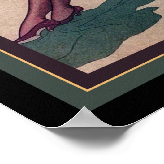 Kunstmatige deco-flatpanel met spiegel uit 1920 poster (Hoek)