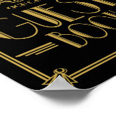 Kunstmatige deco Gatsby Guest Book Print van 20 ja (Hoek)