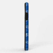 Kunstmatige deco-vlinder, kobalt blauw en wit Case-Mate iPhone case (Achterkant/rechts)