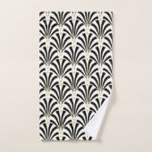 Kunstmatige deco-zwart-witte palmettos uit de jare bad handdoek (Handdoek)