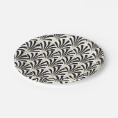 Kunstmatige deco-zwart-witte palmettos uit de jare papieren bordje (Gekanteld)