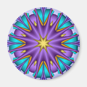 Kunstmatige decoratieve magneet Paarse sterventila