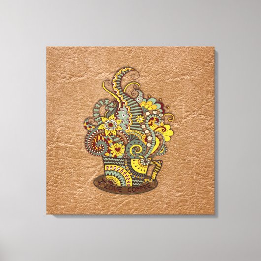 Kunstmatige doodle tekenkunst canvas afdruk (Voorkant)