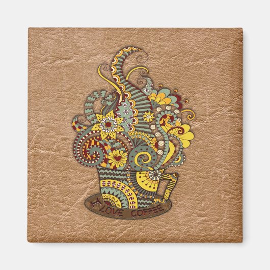 Kunstmatige doodle tekenkunst magneet (Voorkant)