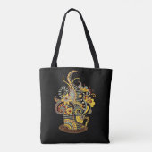 Kunstmatige doodle tekenkunst tote bag (Achterkant)