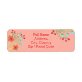 Kunstmatige Floral Return Address Label (Voorkant)