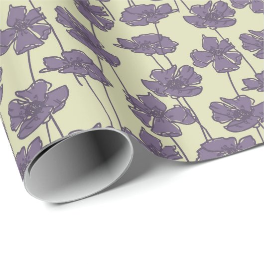 Kunstmatige florale achtergrond cadeaupapier (Rol Hoek)