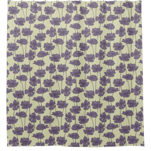 Kunstmatige  florale achtergrond douchegordijn (Voorkant)