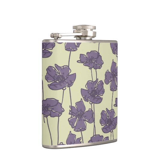 Kunstmatige florale achtergrond heupfles (Rechts)