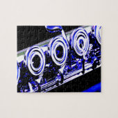 Kunstmatige flute Silver Metal Beauful Fun Legpuzzel (Horizontaal)