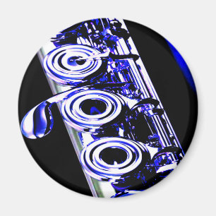 Kunstmatige flute Silver Metal Beauful Fun Magneet