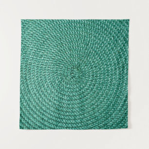 Kunstmatige gevlochten groene stof textuur. wandkleed