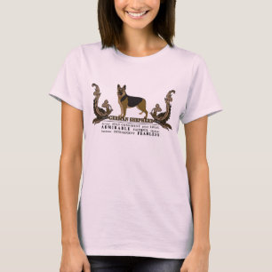 Kunstmatige GSD German Shepherd Illustration Shirt