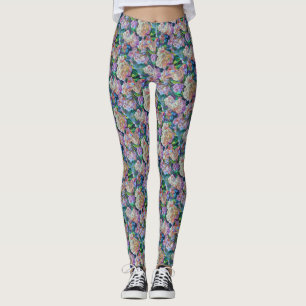 Kunstmatige hydrangeas Hortensia Floral Abstract a Leggings