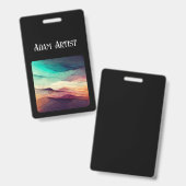 KUNSTMATIGE ID BADGE (Voor- en achterkant)