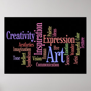 Kunstmatige inspiratie - kunst en creativiteit poster