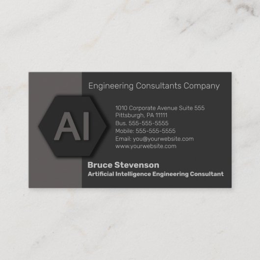 Kunstmatige Intelligence Engineering               Visitekaartje (Voorkant)