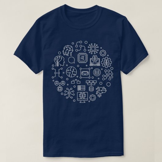 Kunstmatige Intelligence Technology AI T-shirt (Design voorkant)