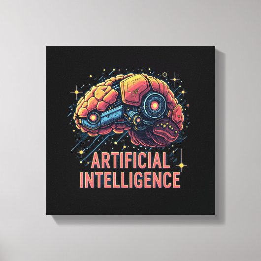 Kunstmatige Intelligentie Brain Canvas Art Afdruk (Voorkant)