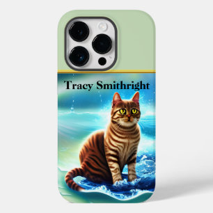 Kunstmatige intelligentie dierlijke kat op water Case-Mate iPhone 14 pro hoesje