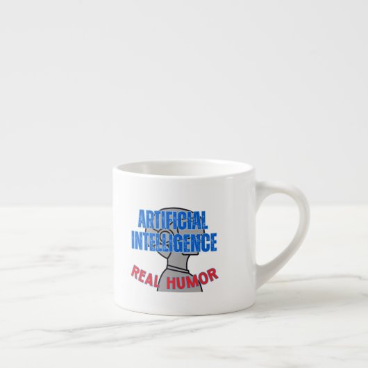 Kunstmatige intelligentie, echte humor.w Wit BG Espresso Kop (Rechts)