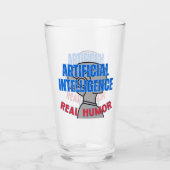 Kunstmatige intelligentie, echte humor.w Wit BG Glas (Voorkant)