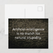 Kunstmatige intelligentie grap briefkaart (Voorkant / Achterkant)