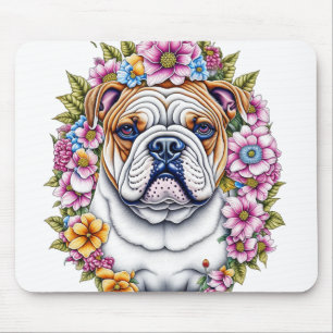 Kunstmatige-intelligentie-kunst Bulldog Omringd do Muismat