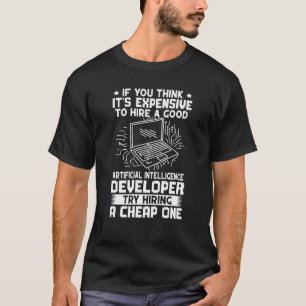Kunstmatige Intelligentie-ontwikkelaar probeer een T-shirt