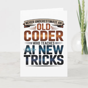 Kunstmatige Intelligentie Oude Coder Ontwerp Kaart