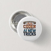 Kunstmatige Intelligentie Oude Coder Ontwerp Ronde Button 3,2 Cm (Voorkant /achterkant)