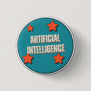 Kunstmatige Intelligentie Ronde Button 3,2 Cm