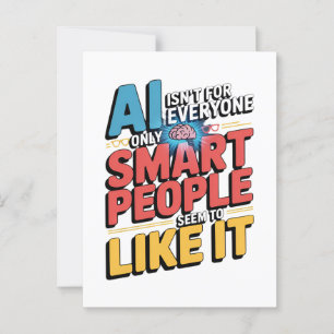 Kunstmatige intelligentie slimme mensen grappig ci briefkaart