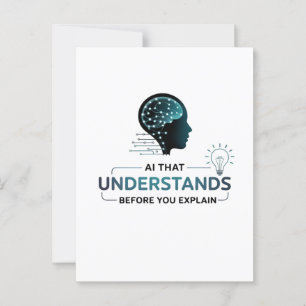 Kunstmatige intelligentie Smart Tech Design Briefkaart