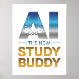 Kunstmatige Intelligentie Studeerbuddy Ontwerp Poster
