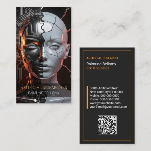 Kunstmatige intelligentie visitekaartje (Voorkant / Achterkant)