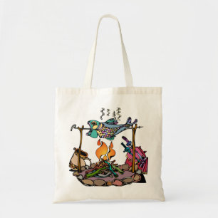 Kunstmatige kampvuur tote bag
