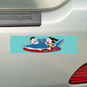 Kunstmatige Kanji Shark Fin Doodle Bumpersticker (Op auto)