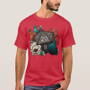 Kunstmatige klasse D20-tablet voor games T-shirt