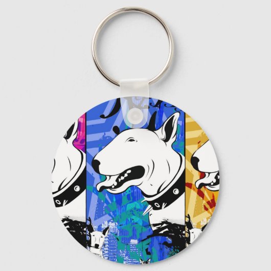 Kunstmatige koerierdrager Hondenras Design Sleutelhanger (Voorkant)