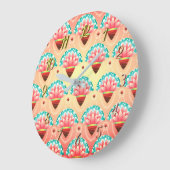 Kunstmatige koraalroze bloem grote klok (Hoek)