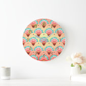 Kunstmatige koraalroze bloem grote klok (Huis)