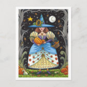 KUNSTMATIGE KUNST IN SPOOKY-BOSSEN, ZWARTE KAT EN FEESTDAGENKAART