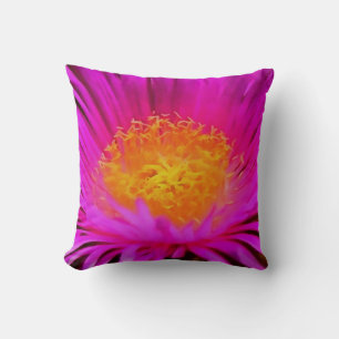 Kunstmatige magenta roze rooster bloemenkunst kussen