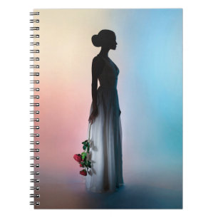 Kunstmatige mode studio foto van prachtige elegant notitieboek