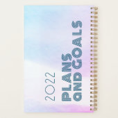 Kunstmatige moderne ombre roze en Paars Abstract Planner (Achterkant)
