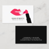 Kunstmatige, moderne Rode Lips en lipstick Visitekaartje (Voorkant / Achterkant)