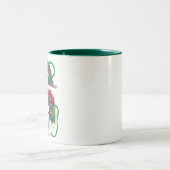 Kunstmatige monogrammen koffie-mok tweekleurige koffiemok (Center)
