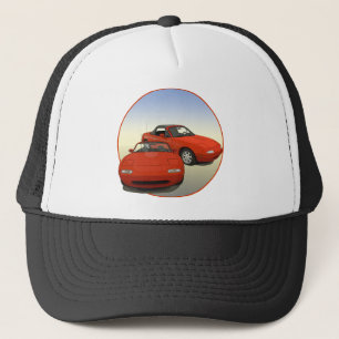 Kunstmatige roodsportauto trucker pet