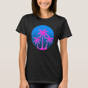 Kunstmatige tropische zomerbloemen kokosnoot palmb t-shirt